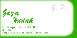 geza hudak business card